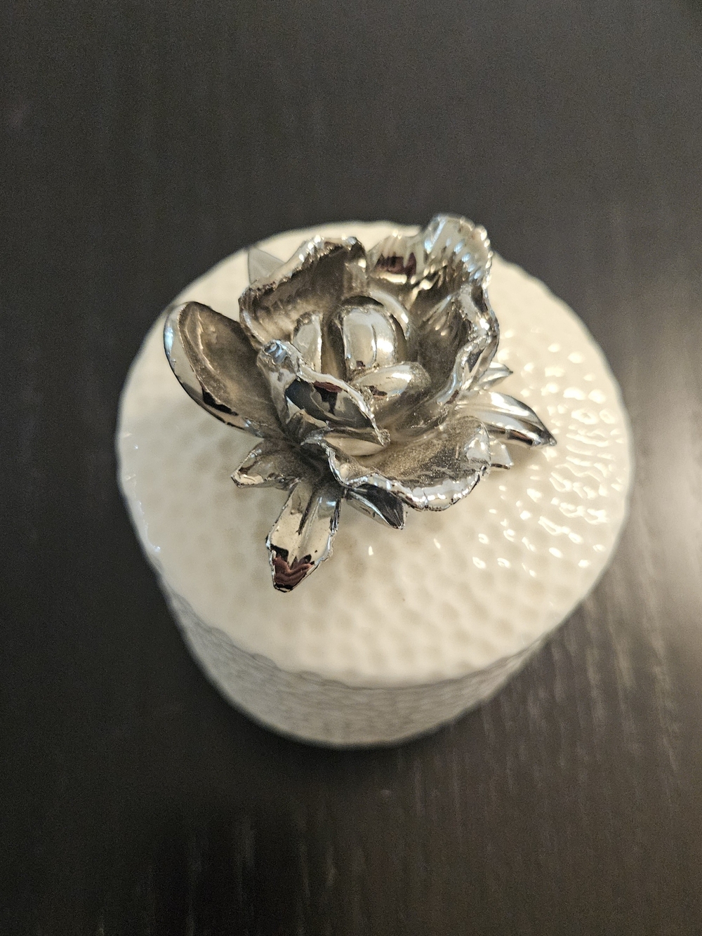 Silver Flower Trinket Box - Silver Bloom Design